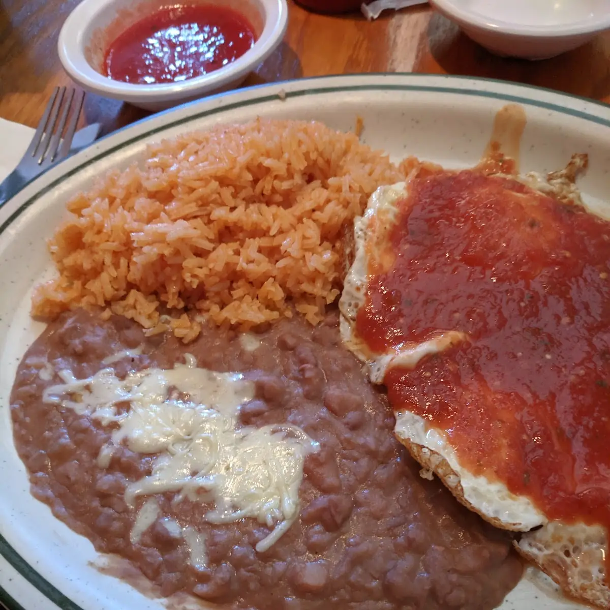 Cheese Quesadilla Rice & Beans