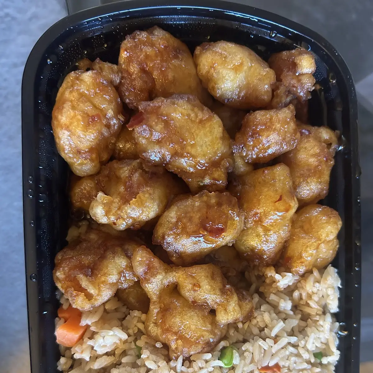 Sesame Chicken with Fried Rice