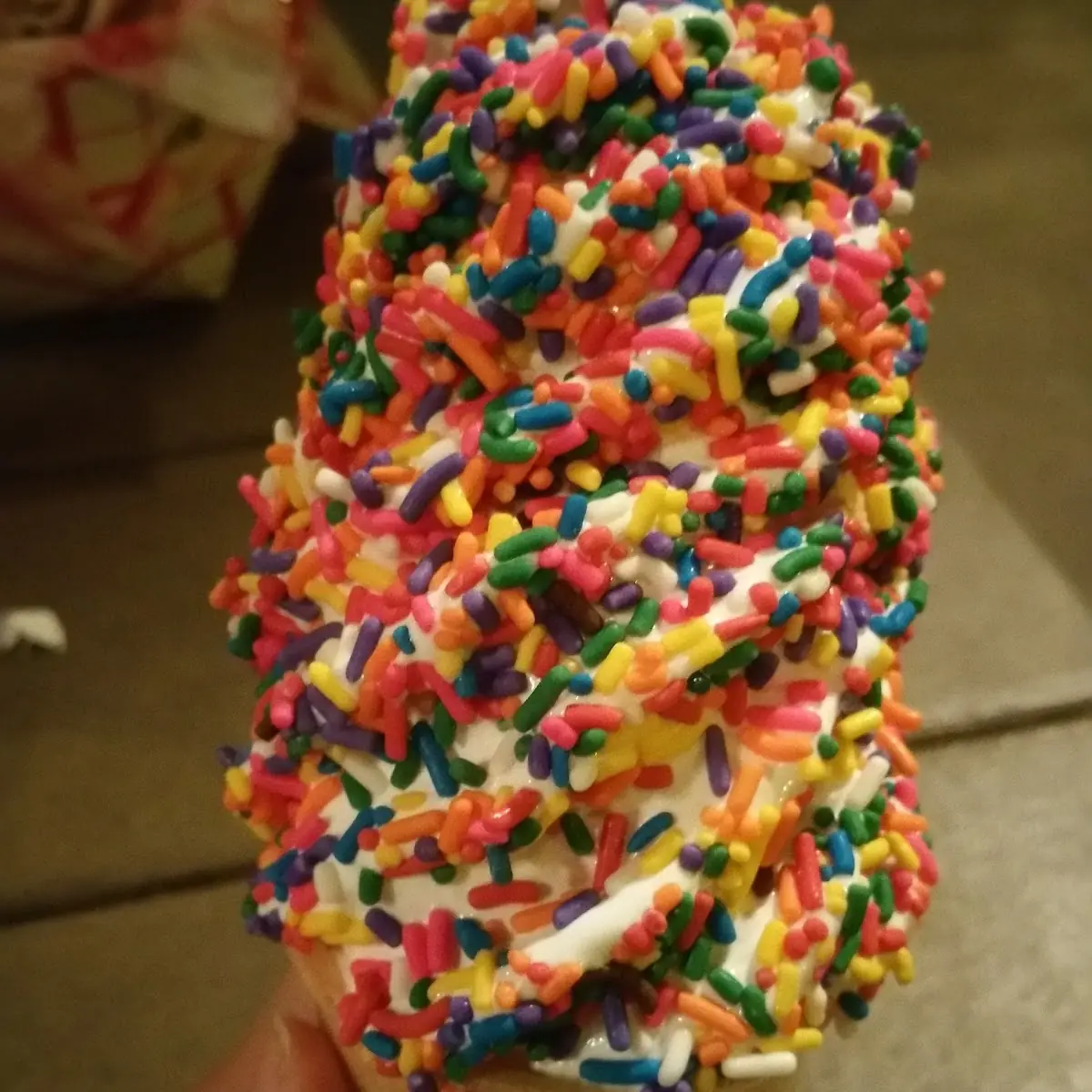 Ice Cream Cone with Rainbow Sprinkles