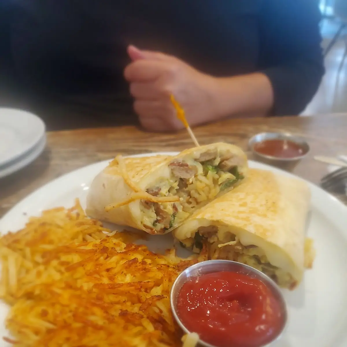 Breakfast Burrito with Hash Browns
