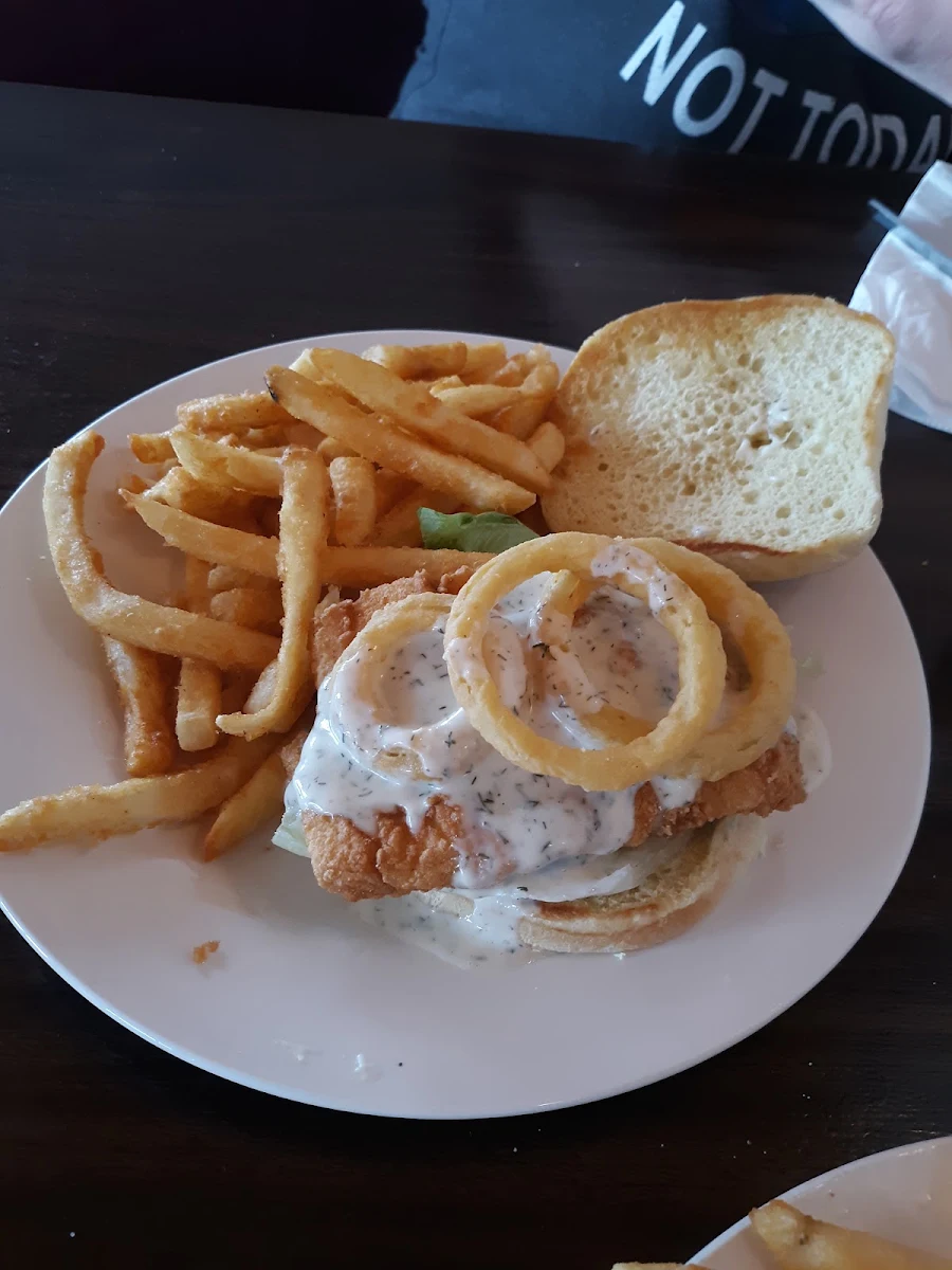 Dill Fish Sandwich with Fries