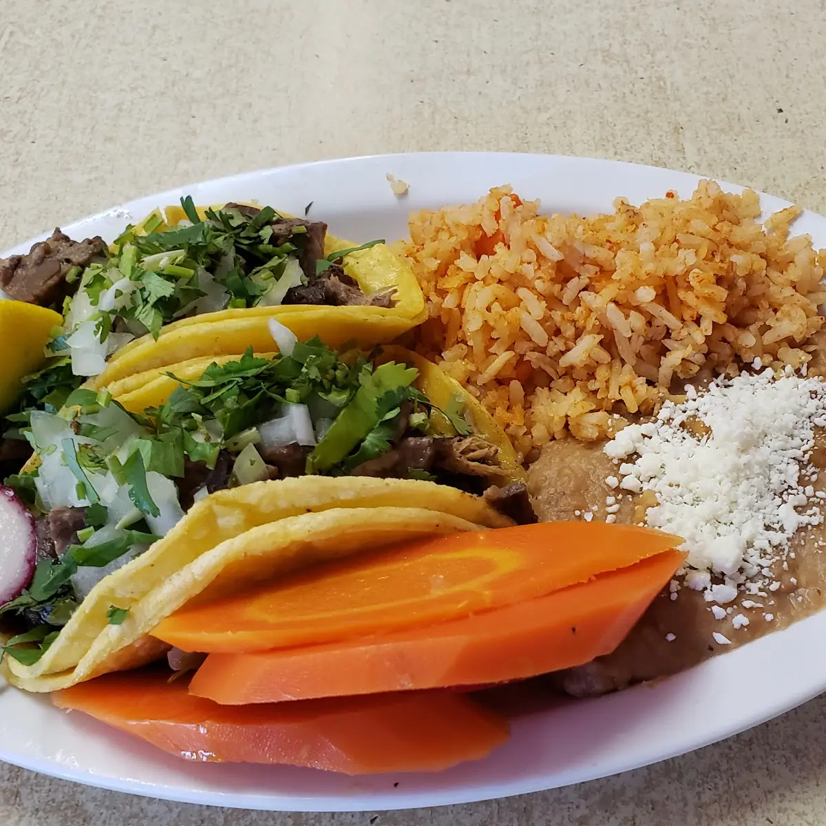 Cabasa Tacos Rice & Beans