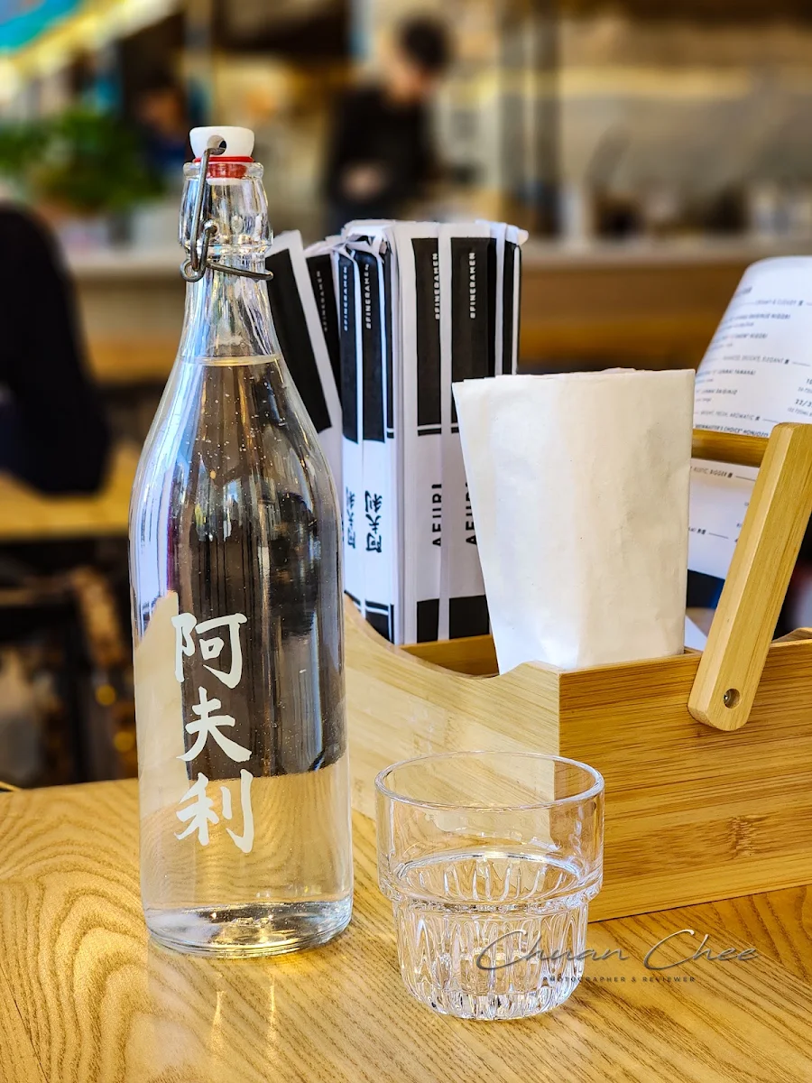Bottle of Water, AFURI ramen + dumpling Toronto