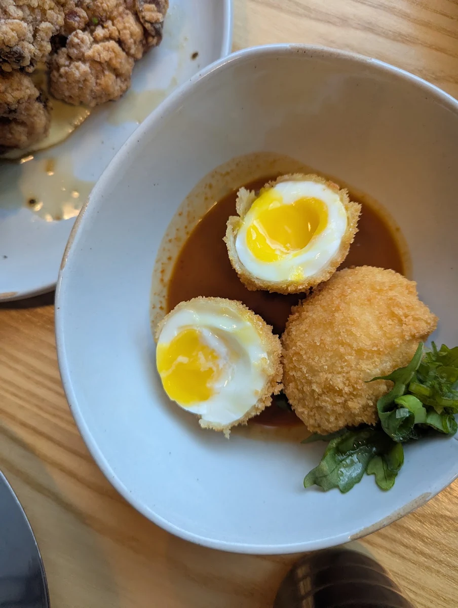 Crispy Ramen Egg, AFURI ramen + dumpling Toronto