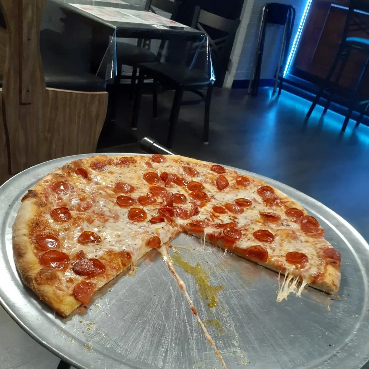 Neapolitan Pepperoni Pizza Slice