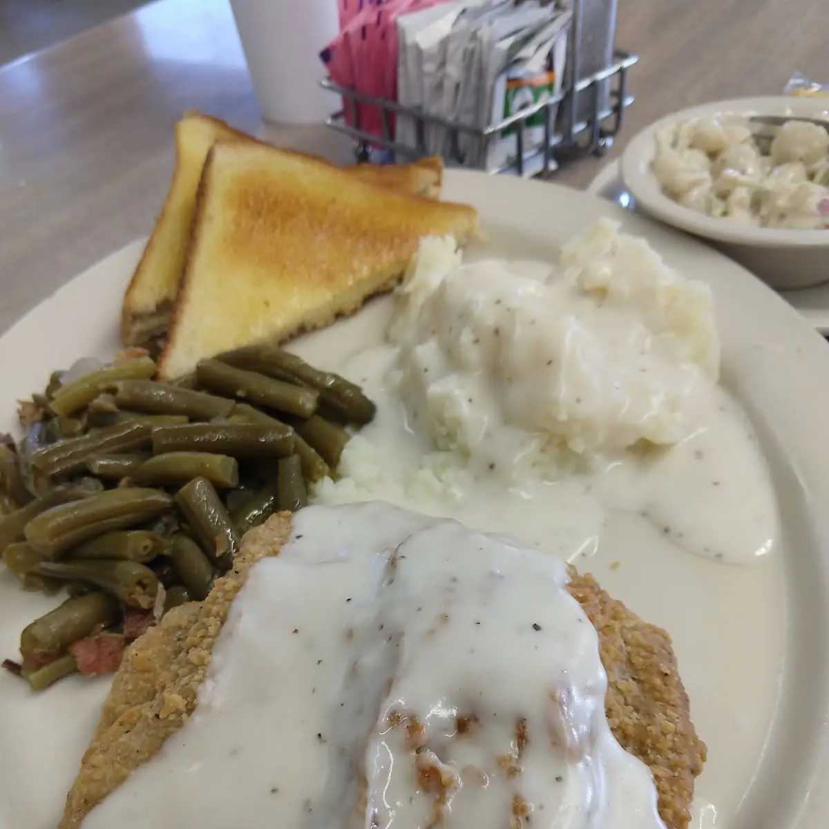 Chicken Fried Steak Special Mashed Potatoes Green Beans