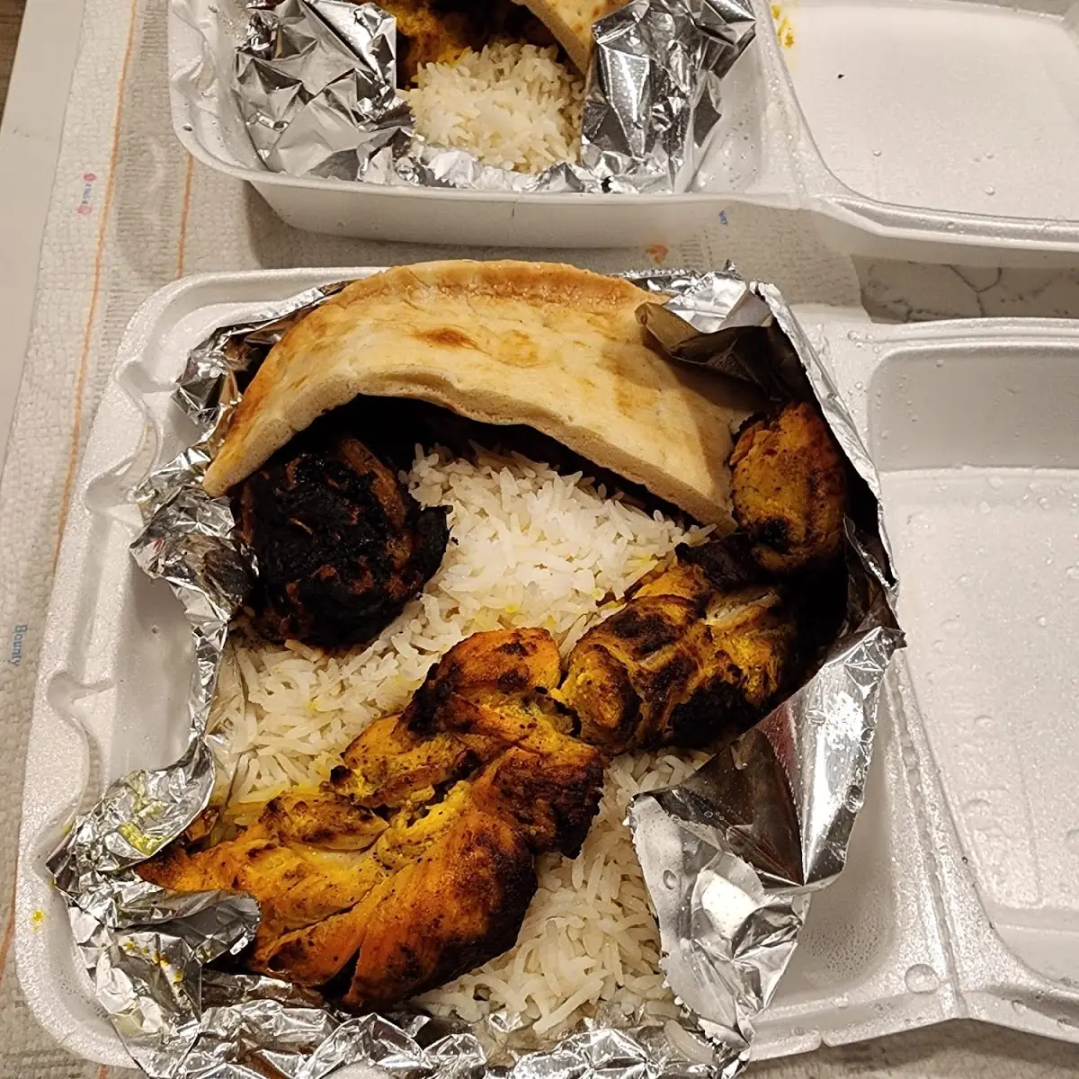 Combo Kebab Chicken & Beef with Rice & Pita Bread