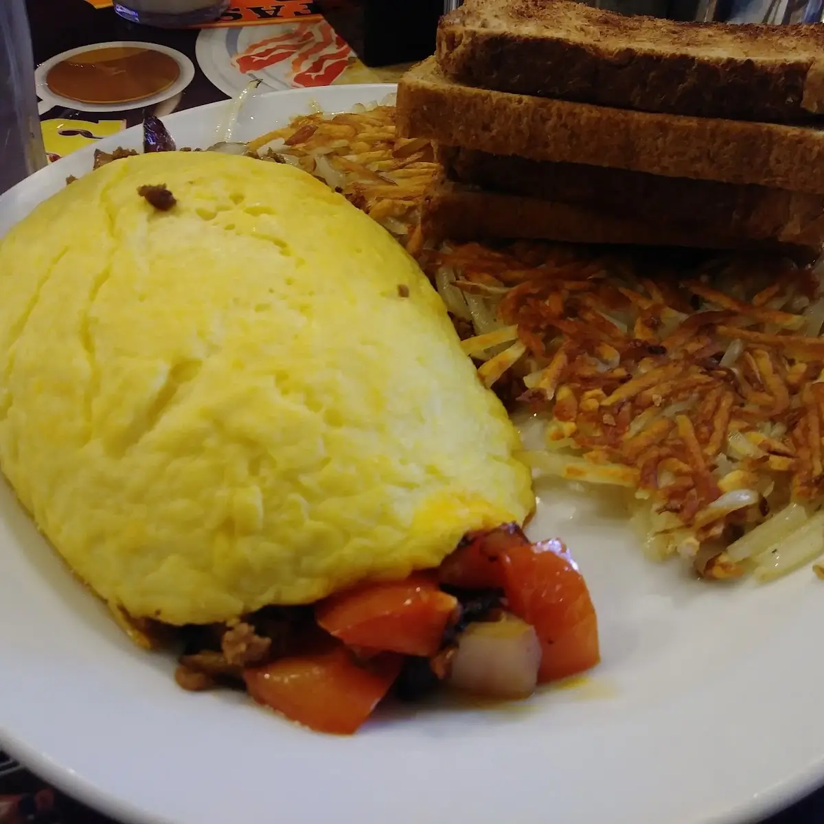 Bacon Avocado and Cheese Omelette