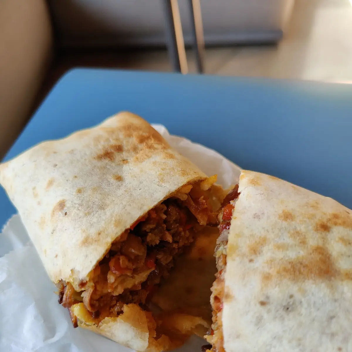 Goat Breakfast Burrito