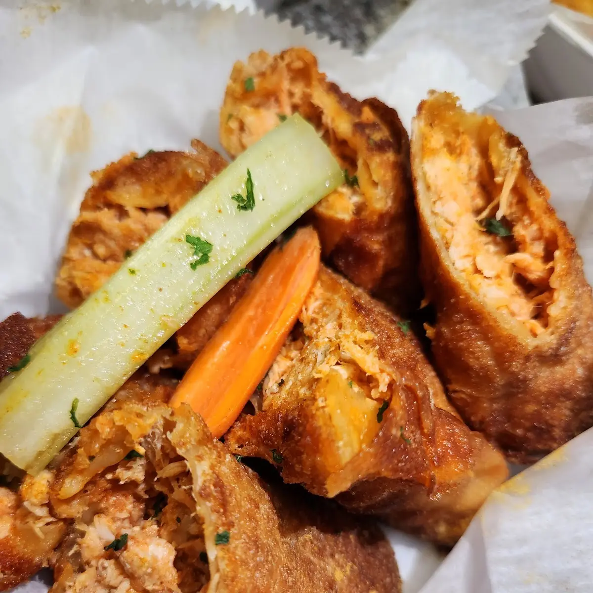 Buffalo Chicken Egg Roll