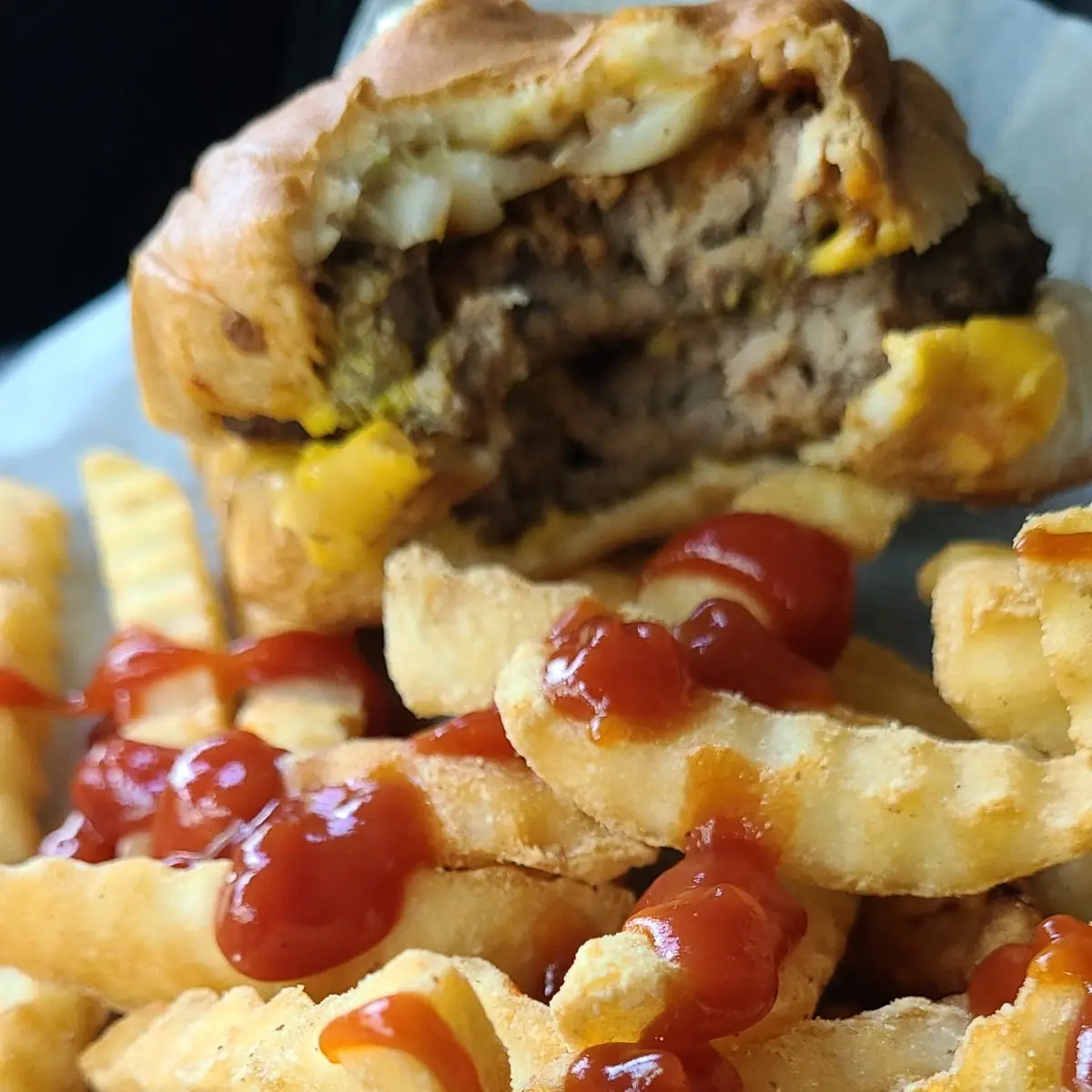 Big T Cheese Burger and Fries