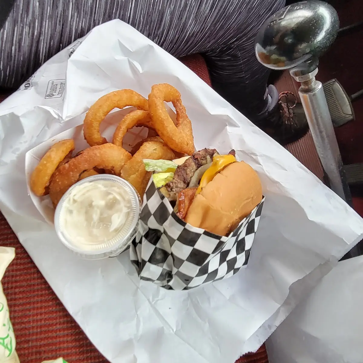 Cheeseburgers Onion Rings