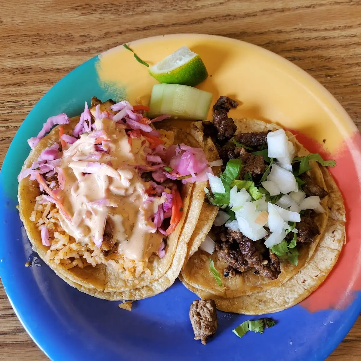 Fish Tacos Steak Tacos
