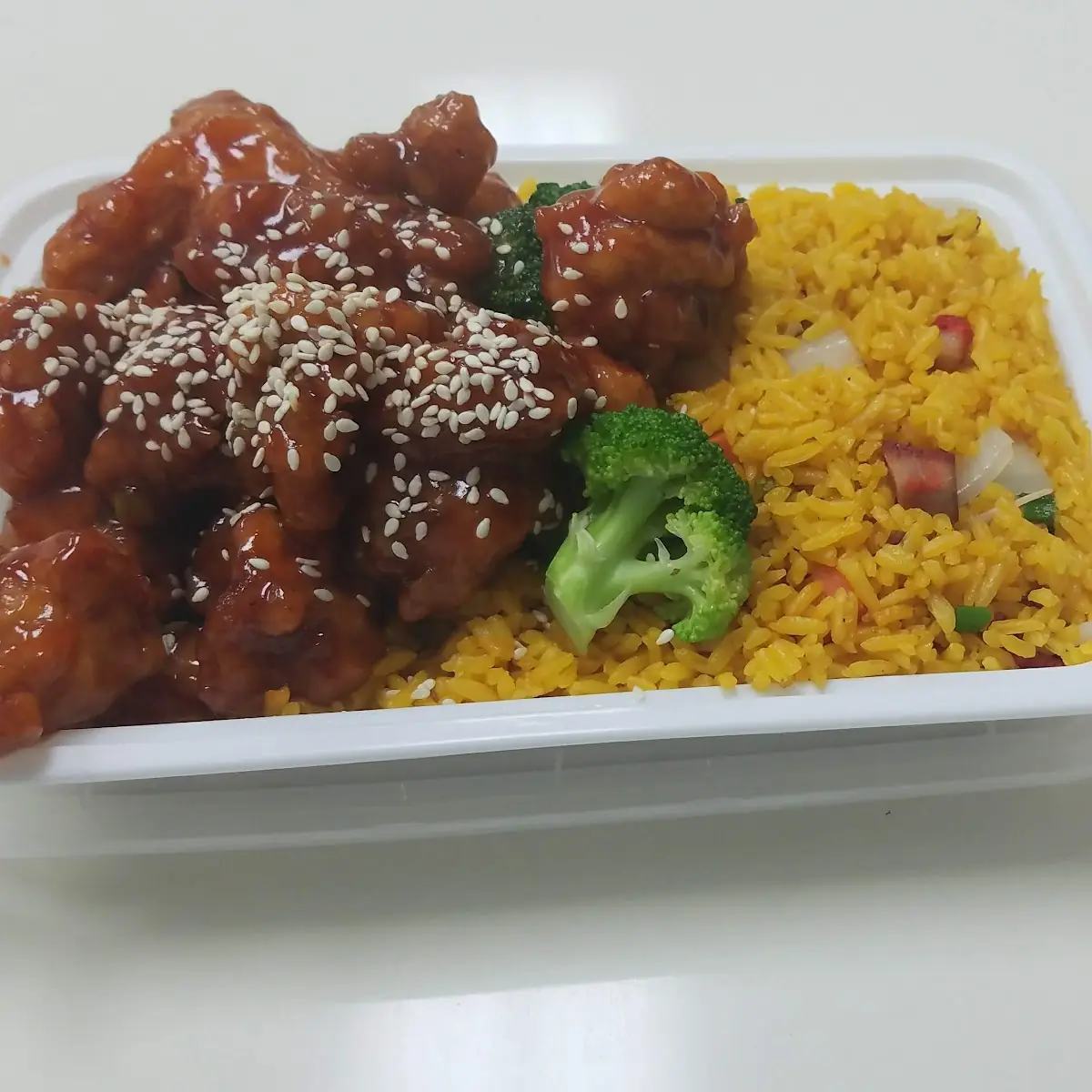 Sesame Chicken Combination Platter