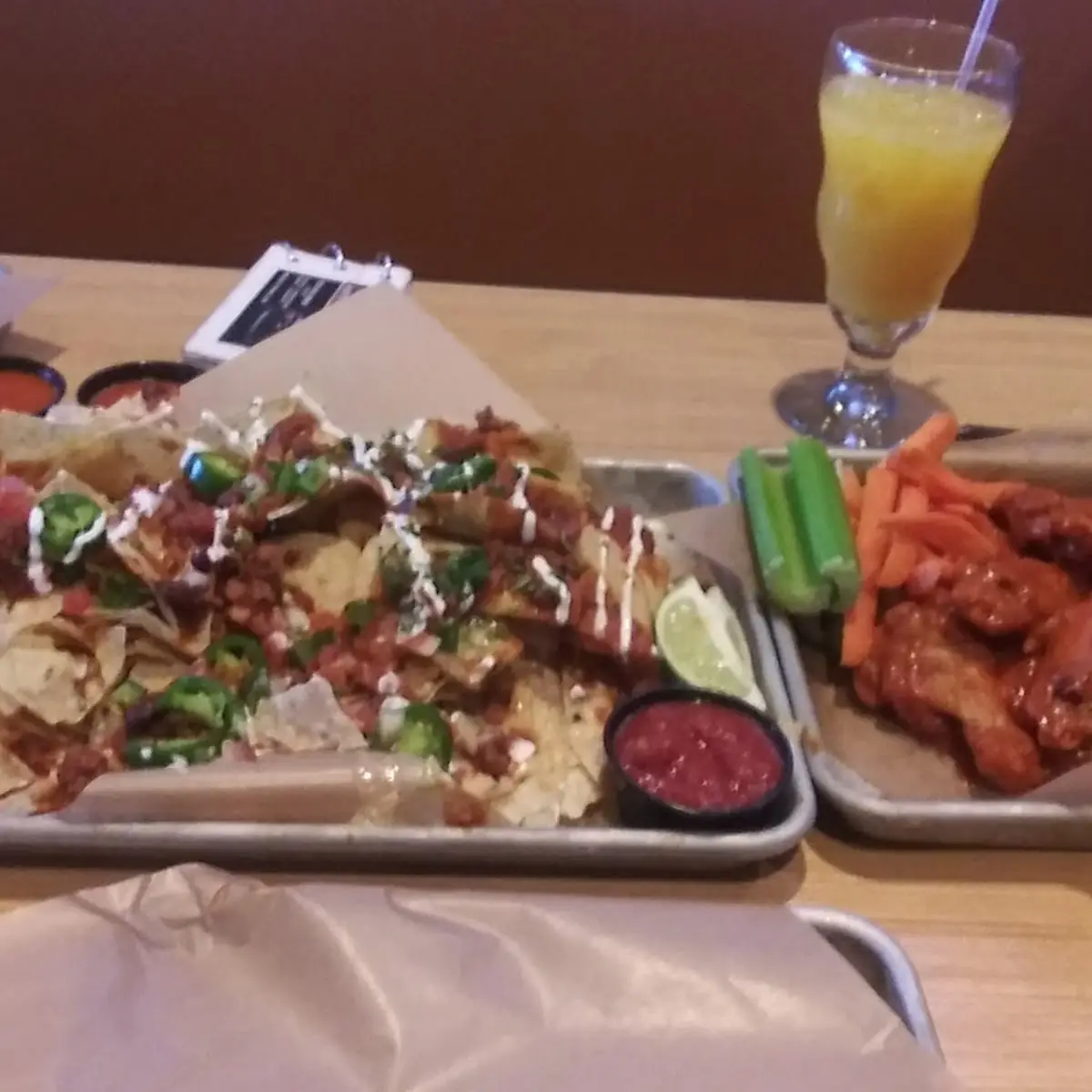 Nachos and Buffalo Wings
