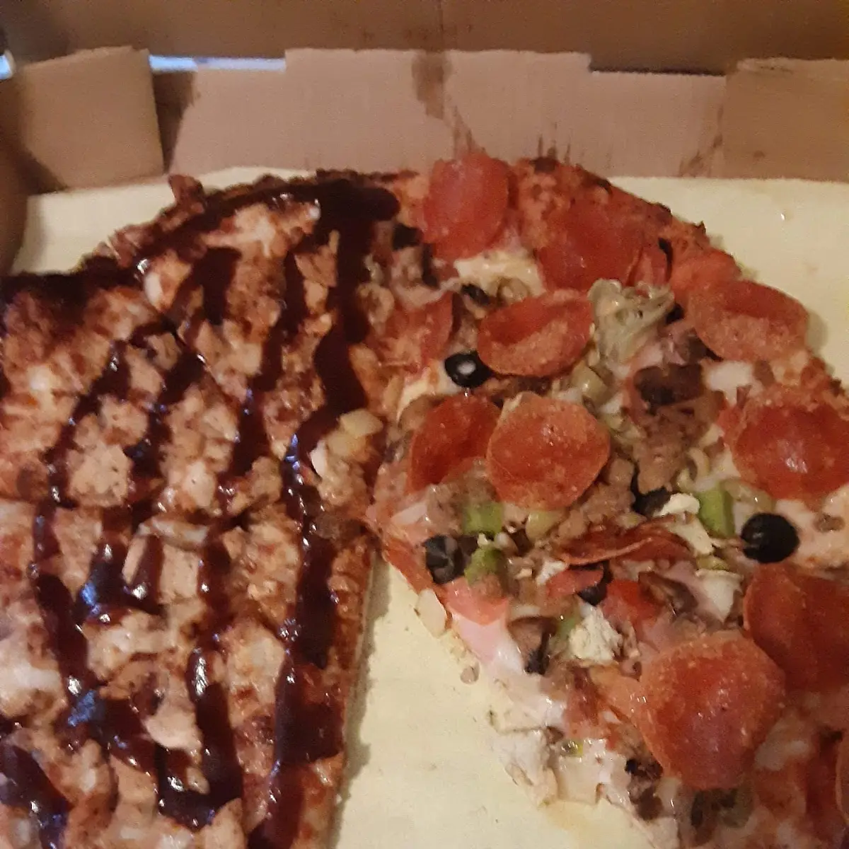 1 2 BBQ 1 2 Supreme Pizza