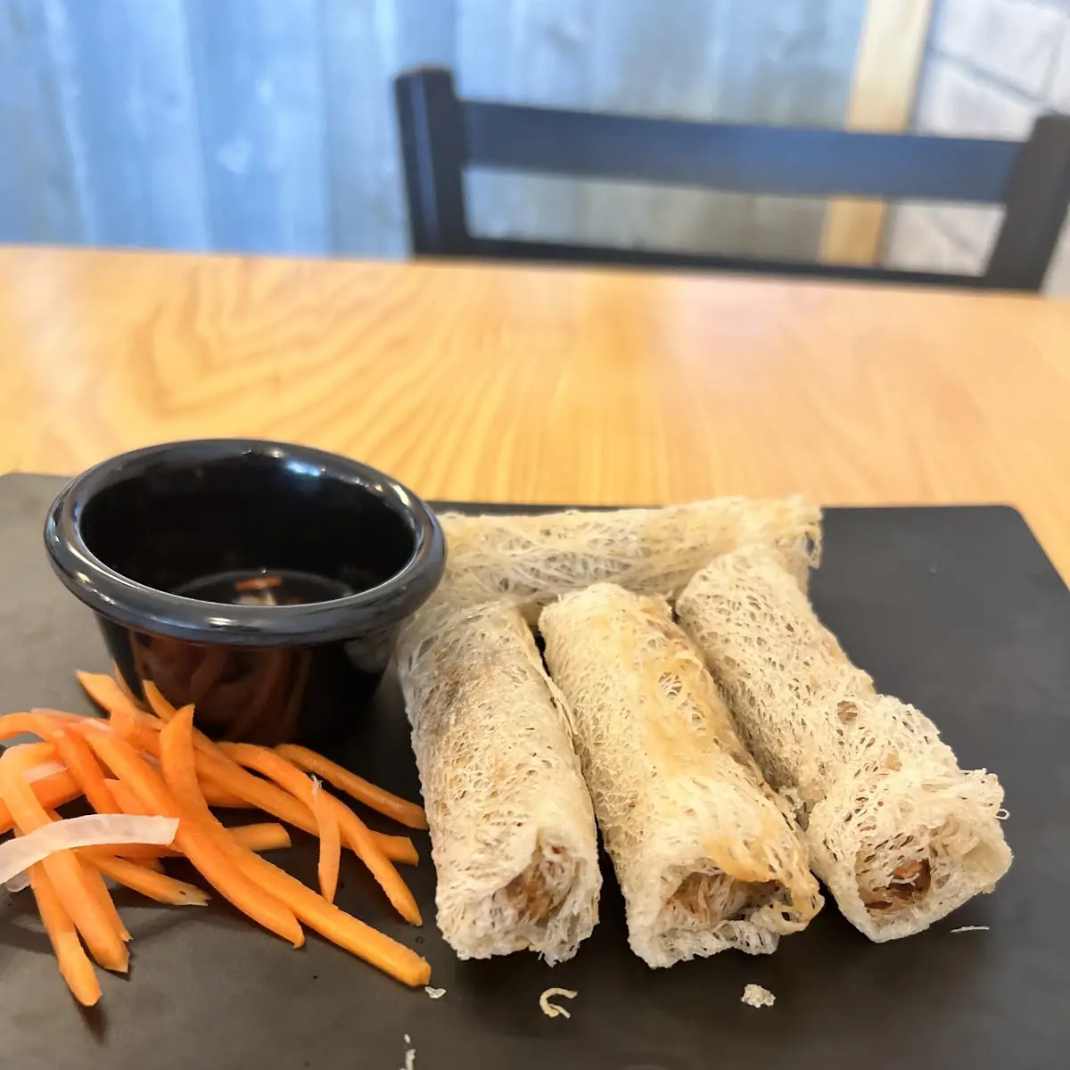 Waffle Net Egg Rolls