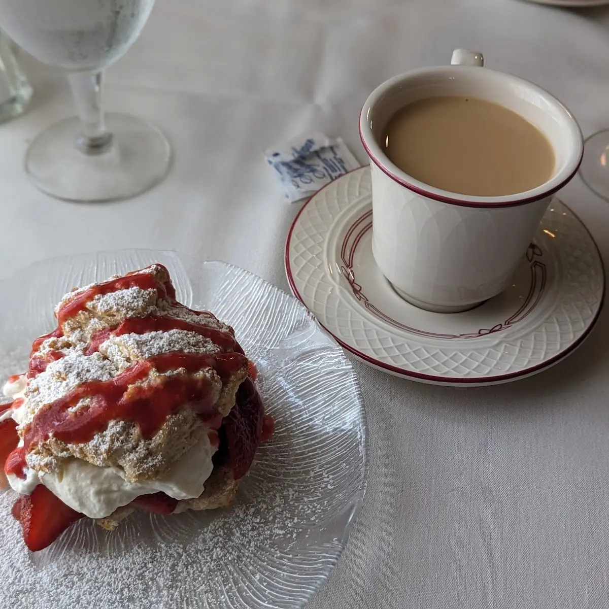 Strawberry Shortcake and Coffee