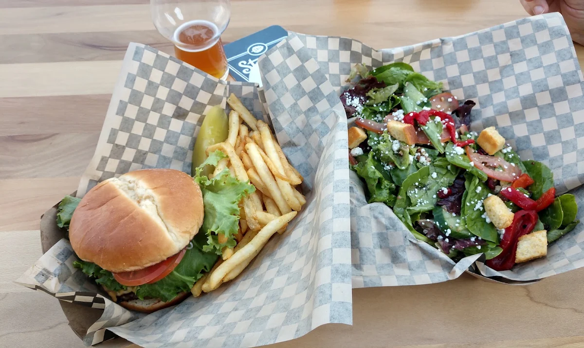 Burger and Salad