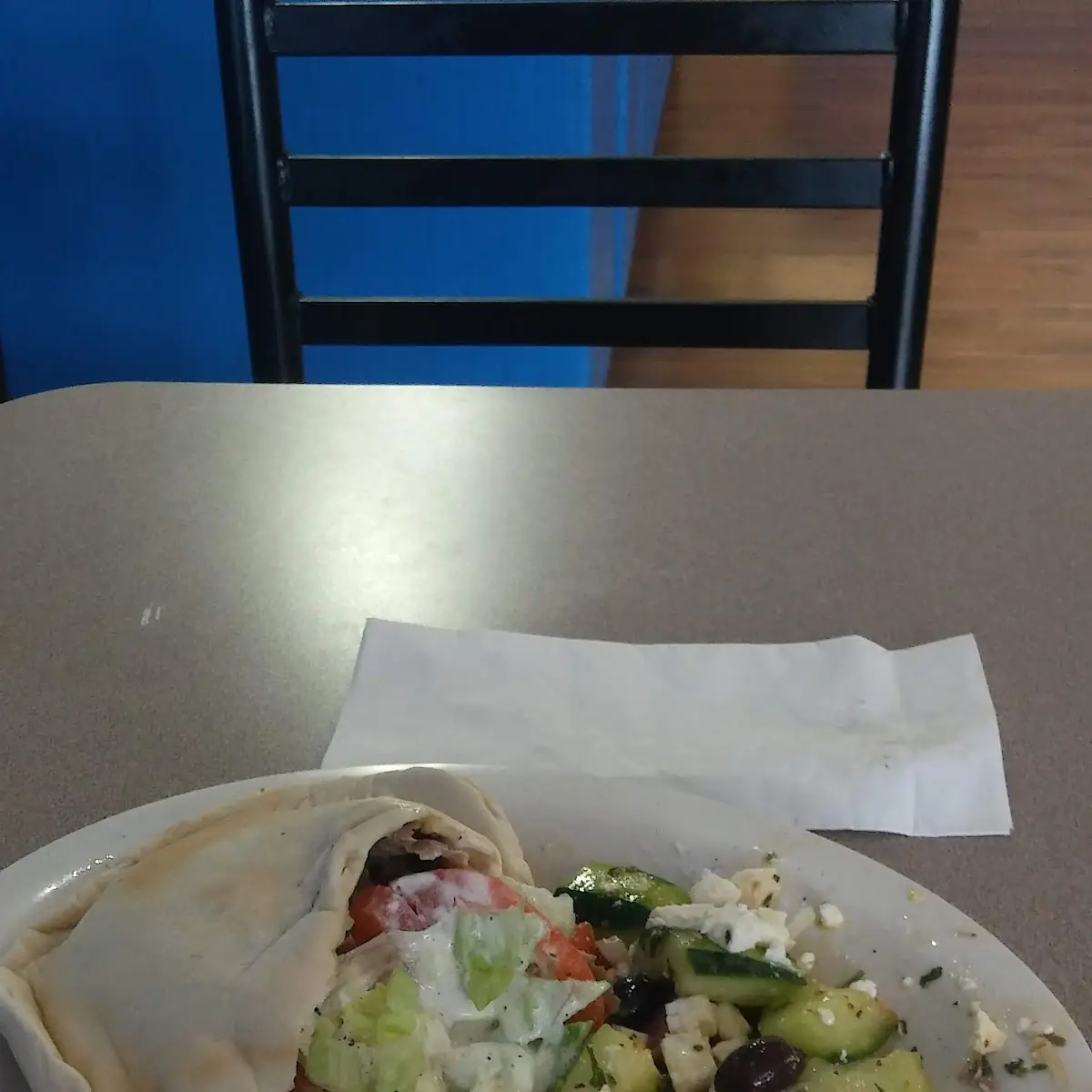 Gyro with Greek Salad