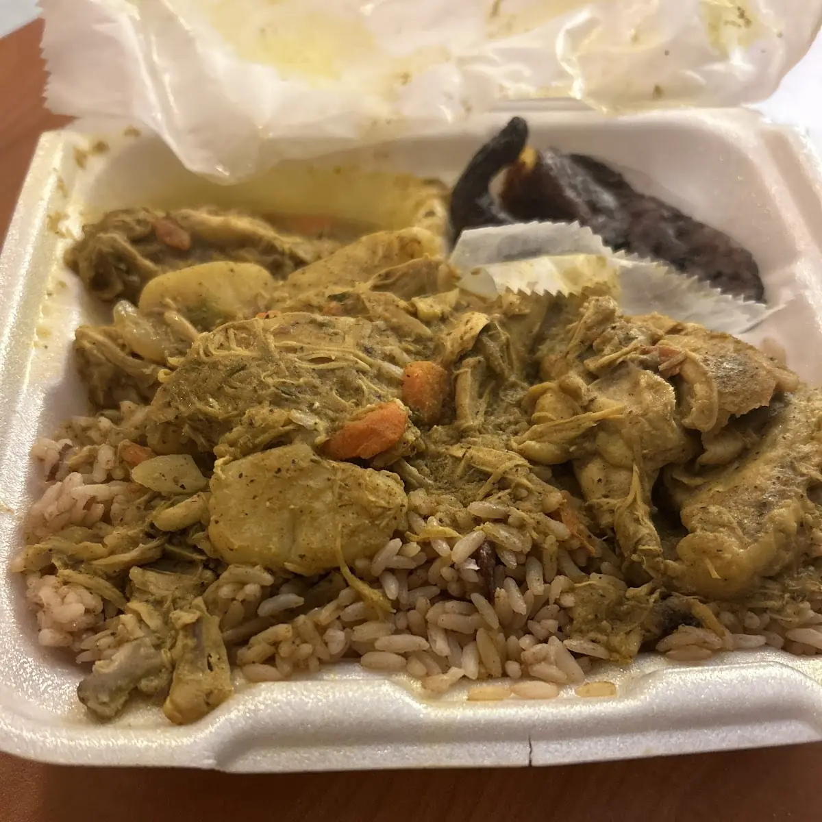Curry Chicken Rice and Peas