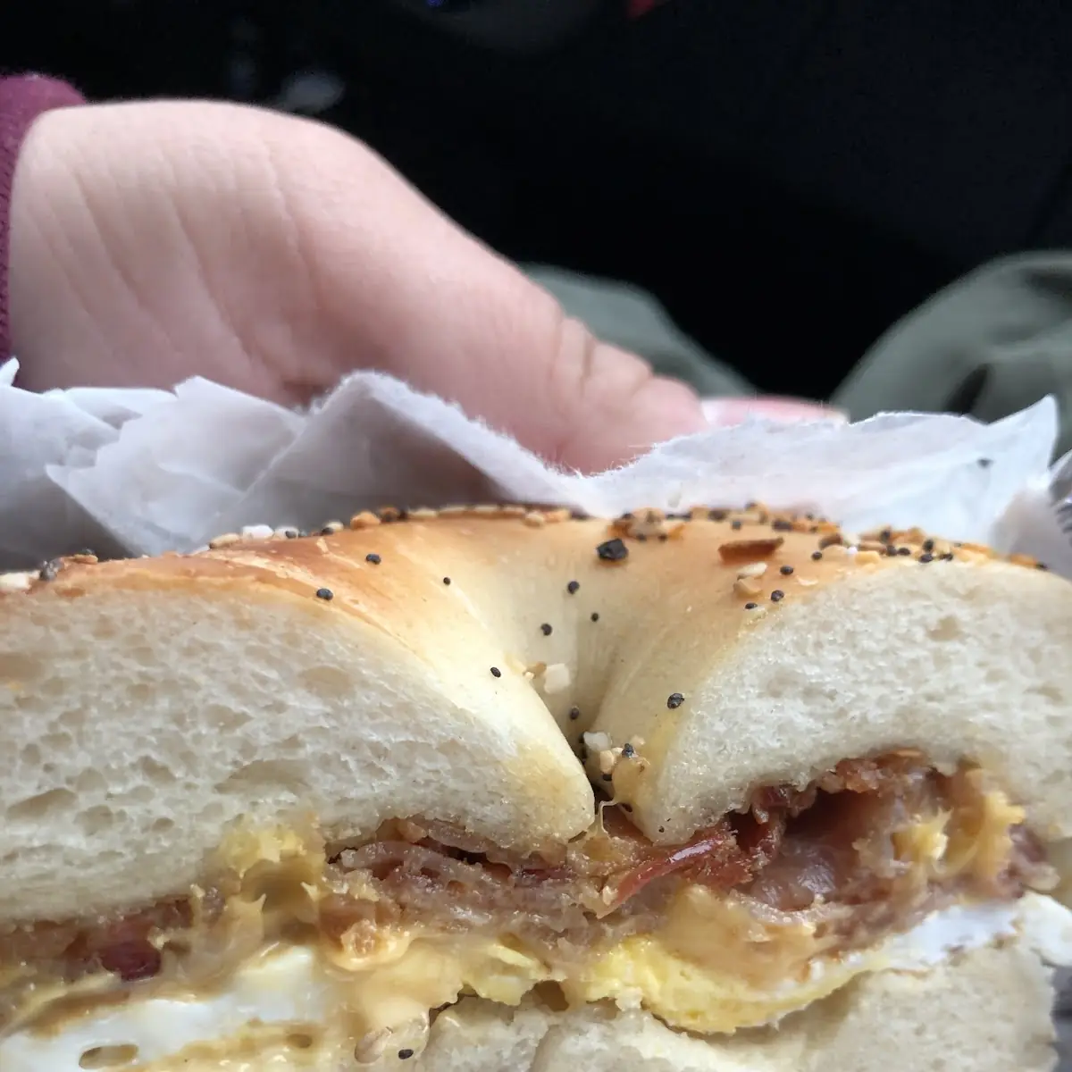 Sausage Egg and Cheese on a Bagel