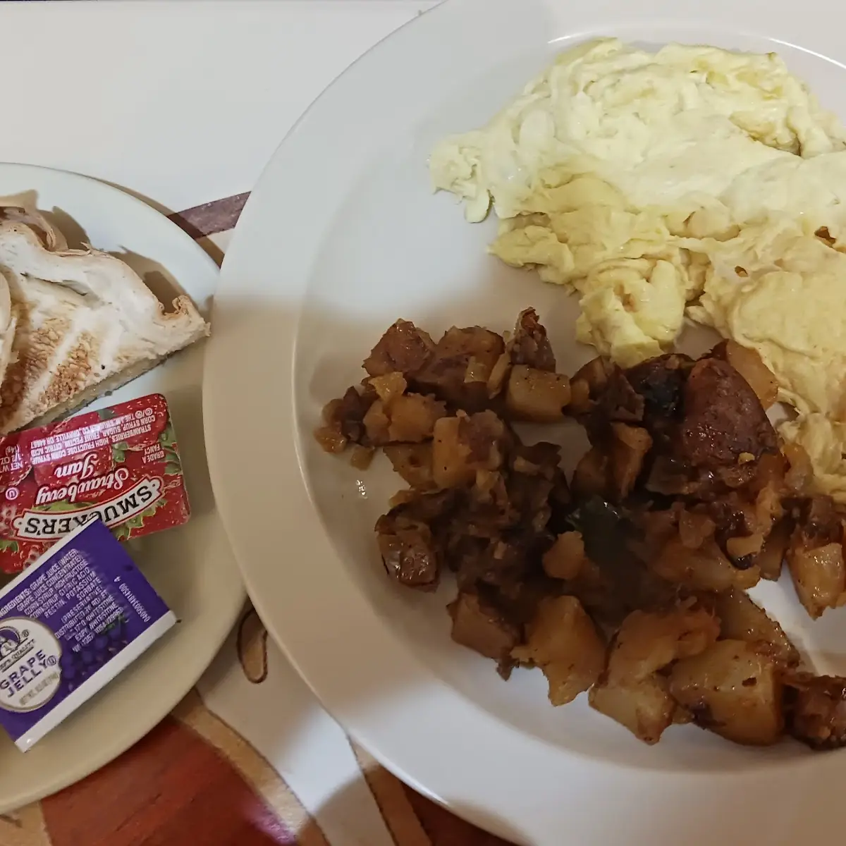 Scrambled Eggs Toast Potatoes