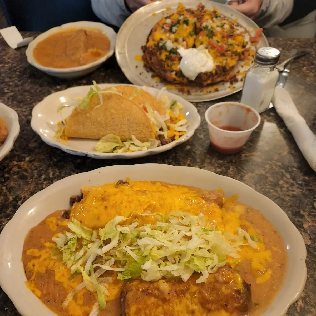 Chile Relleno Jr Burrito and Cheese Enchilada