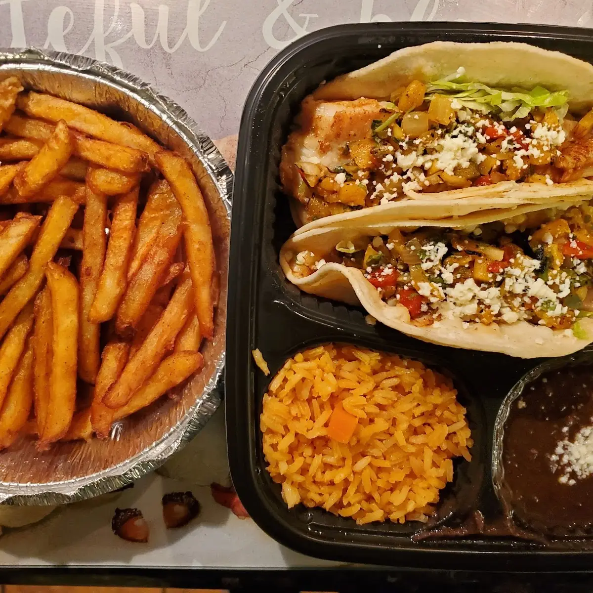Fries and Fish Tacos