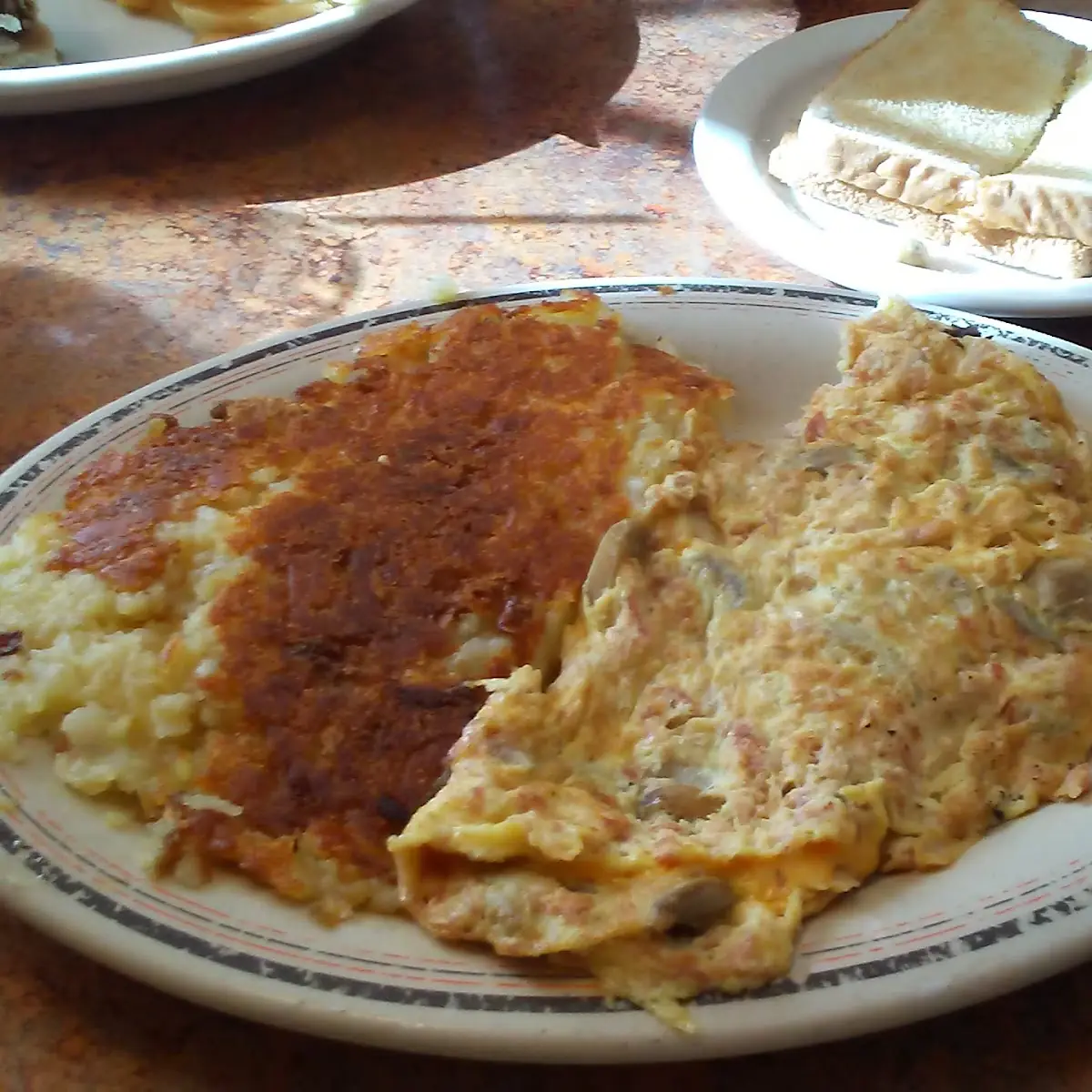Ham Cheese and Mushroom Omelette