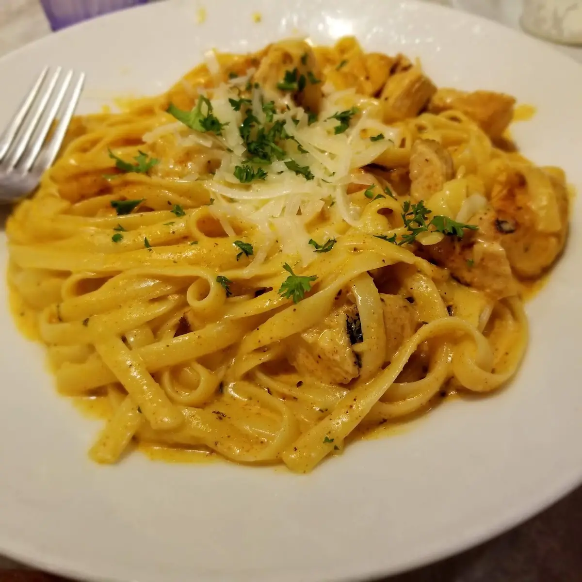 Blackened Chicken Alfredo Pasta