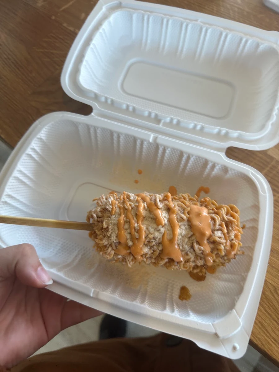 Mozzarella Cheese Dog with Ramen Crust
