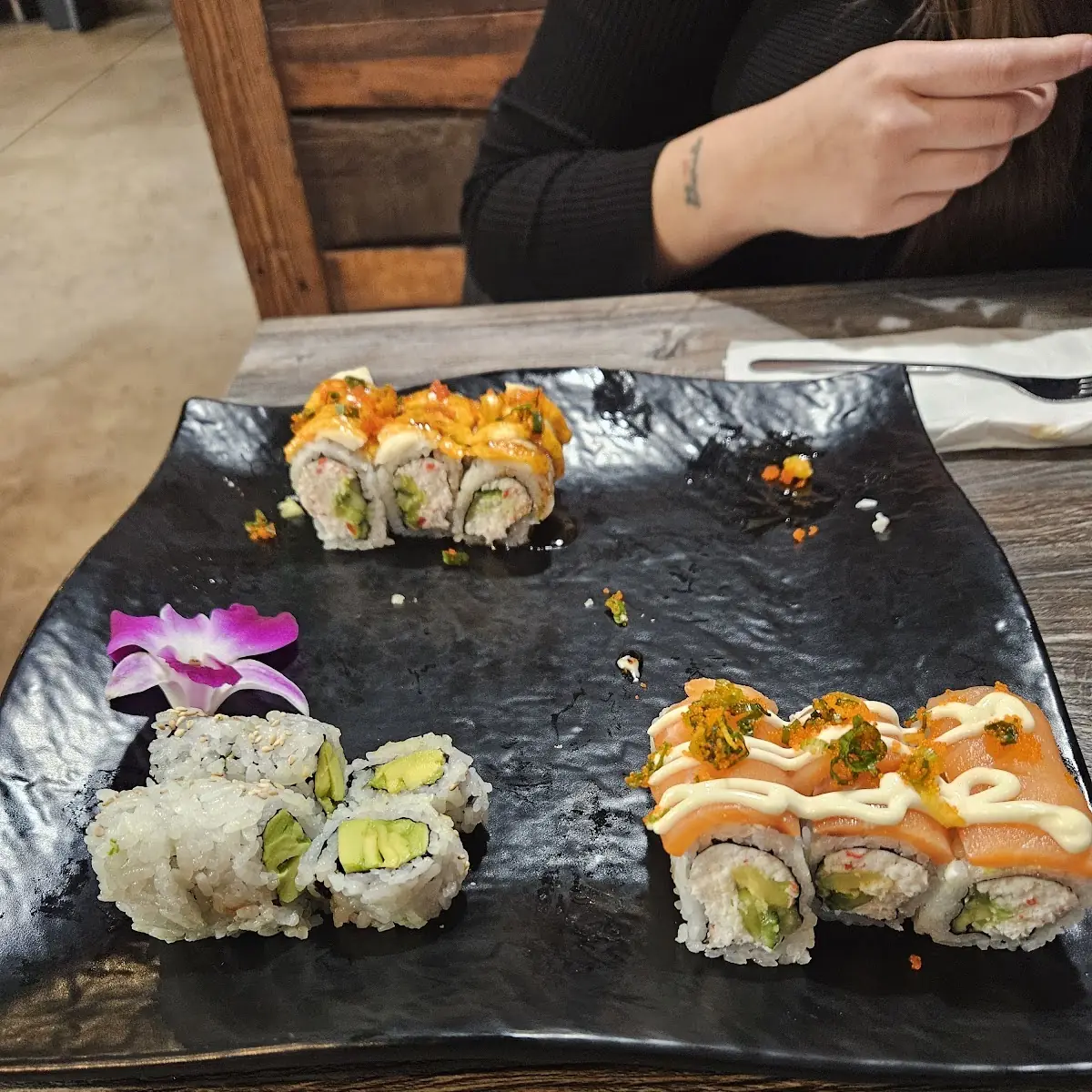 Assorted Sushi Rolls on Platter