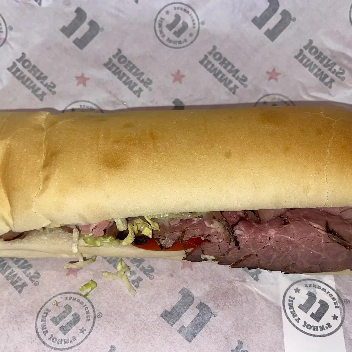 2 Big John Roast Beef Lettuce Tomato Mayo