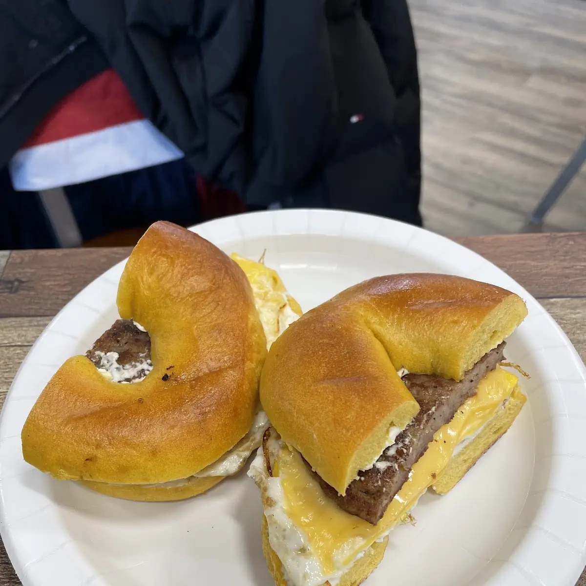 Sausage Egg and Cheese Bagel with Cream Cheese
