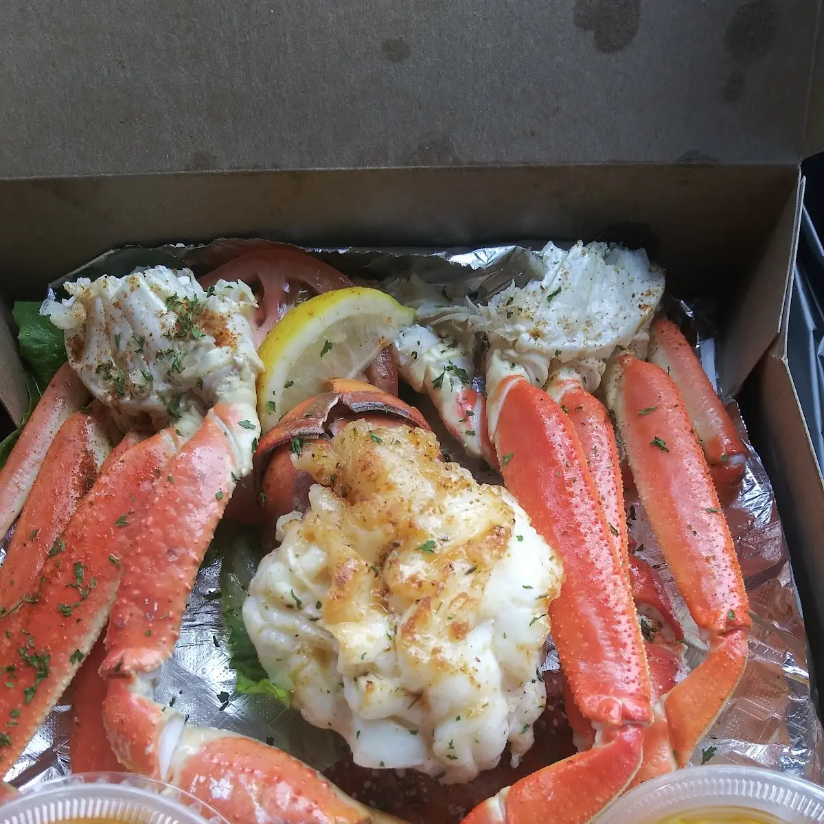 Snow Crab Legs and Lobster Tail