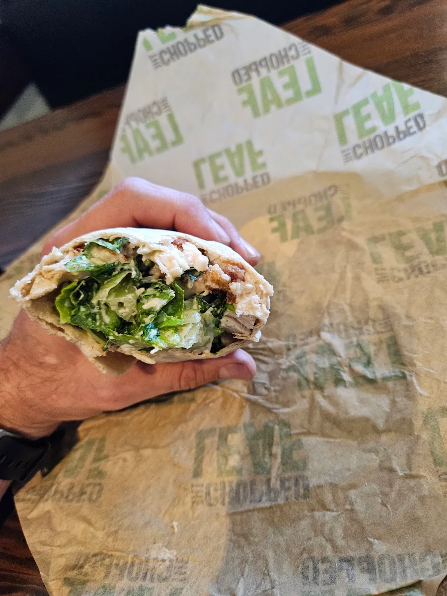 Chickie Caesar Wrap, Chopped Leaf