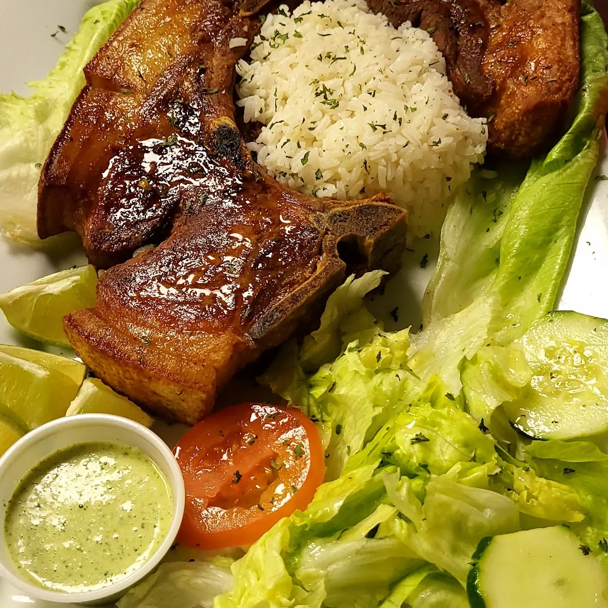 Can Can Pork Chop with Rice and Beans