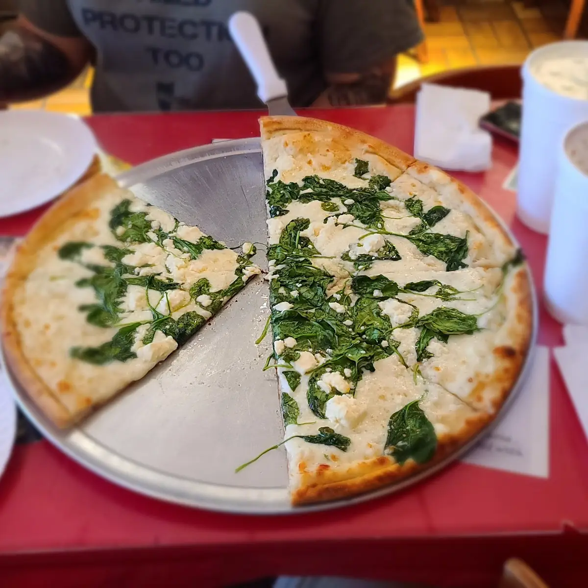 Spinach and Feta Cheese Pizza