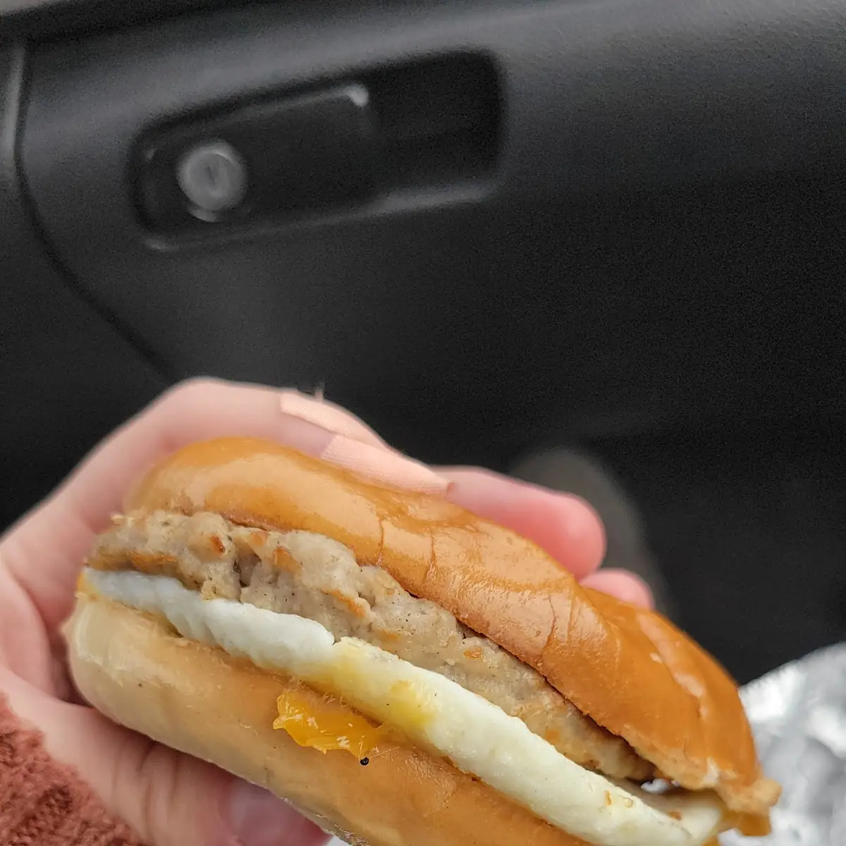 Everything Bagel Sausage Egg and Cheese
