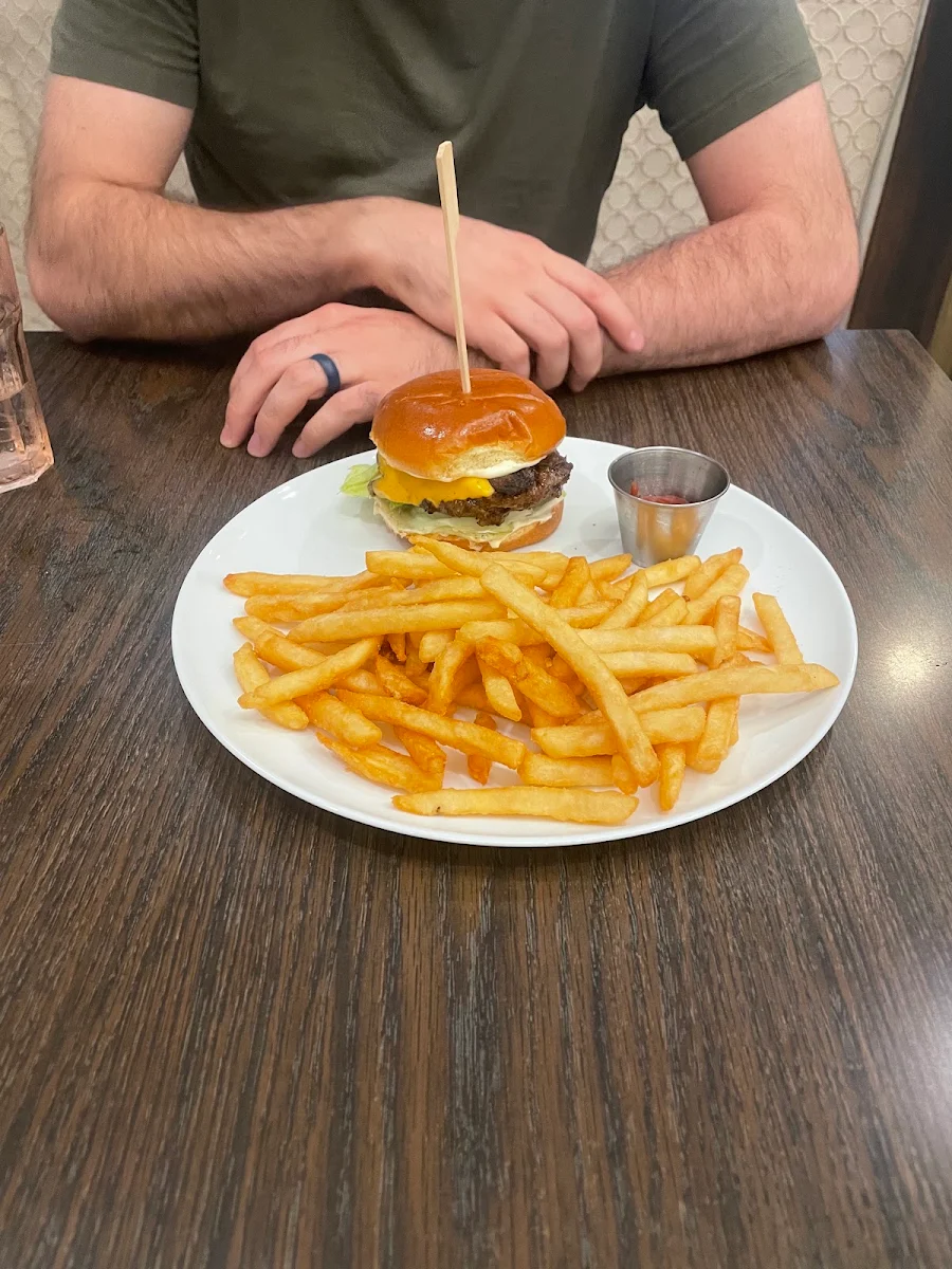 Fresh Burger and Fries