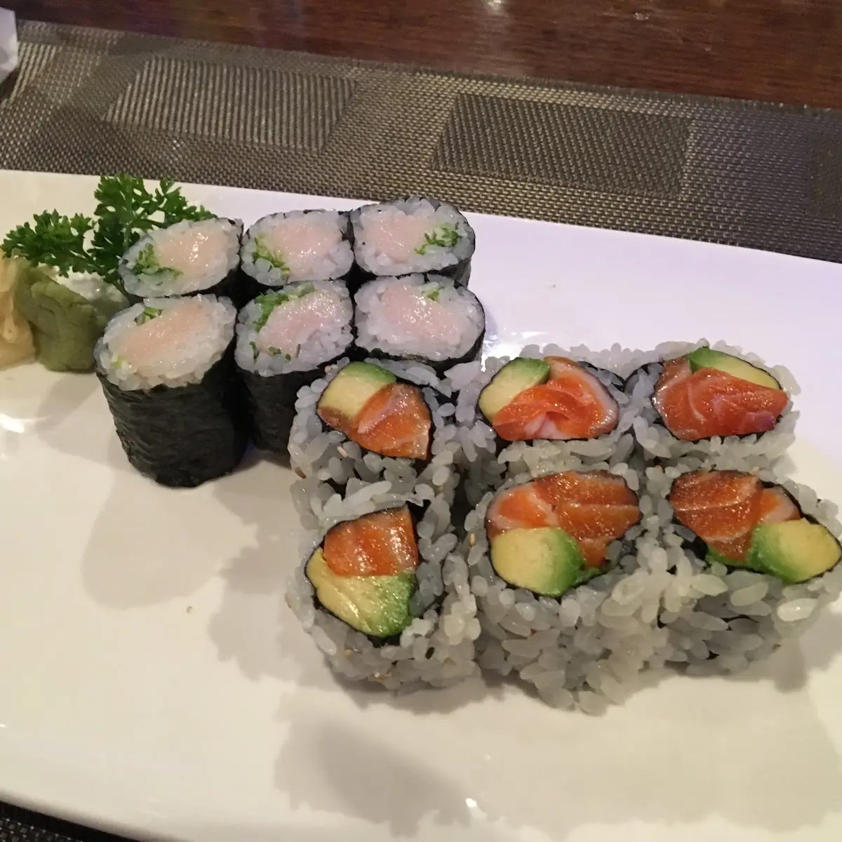 Yellowtail and Salmon Roll