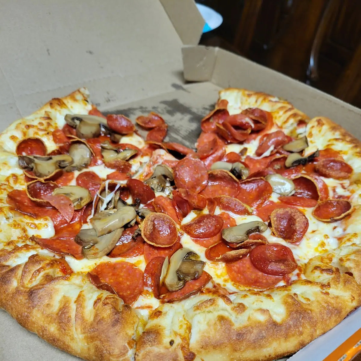 Double Pepperoni Mushroom Pizza