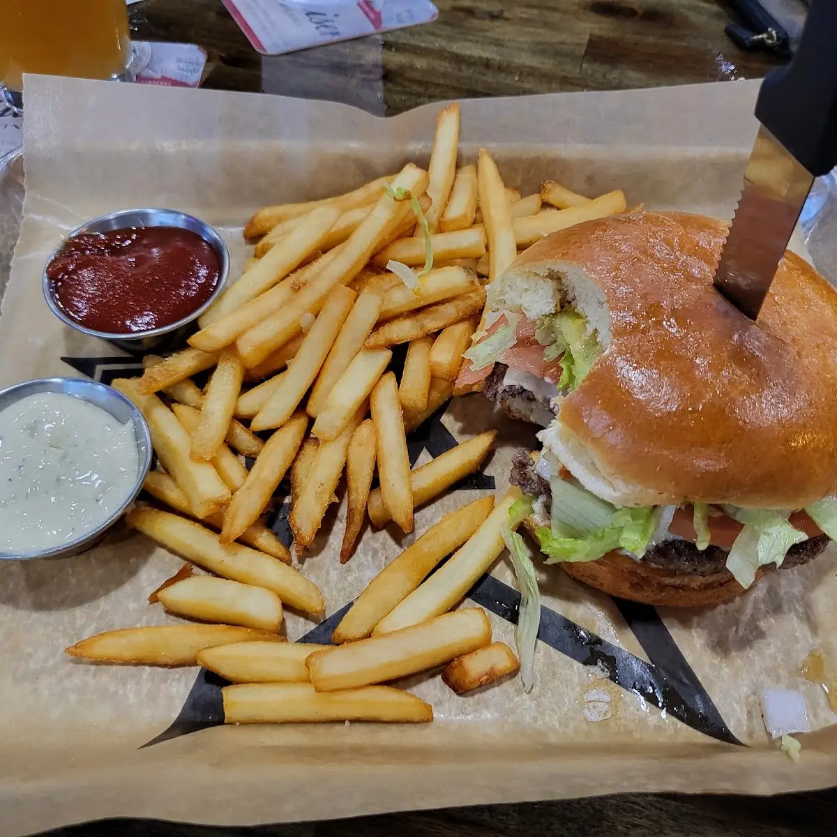 Bacon Double Cheeseburger with Fries