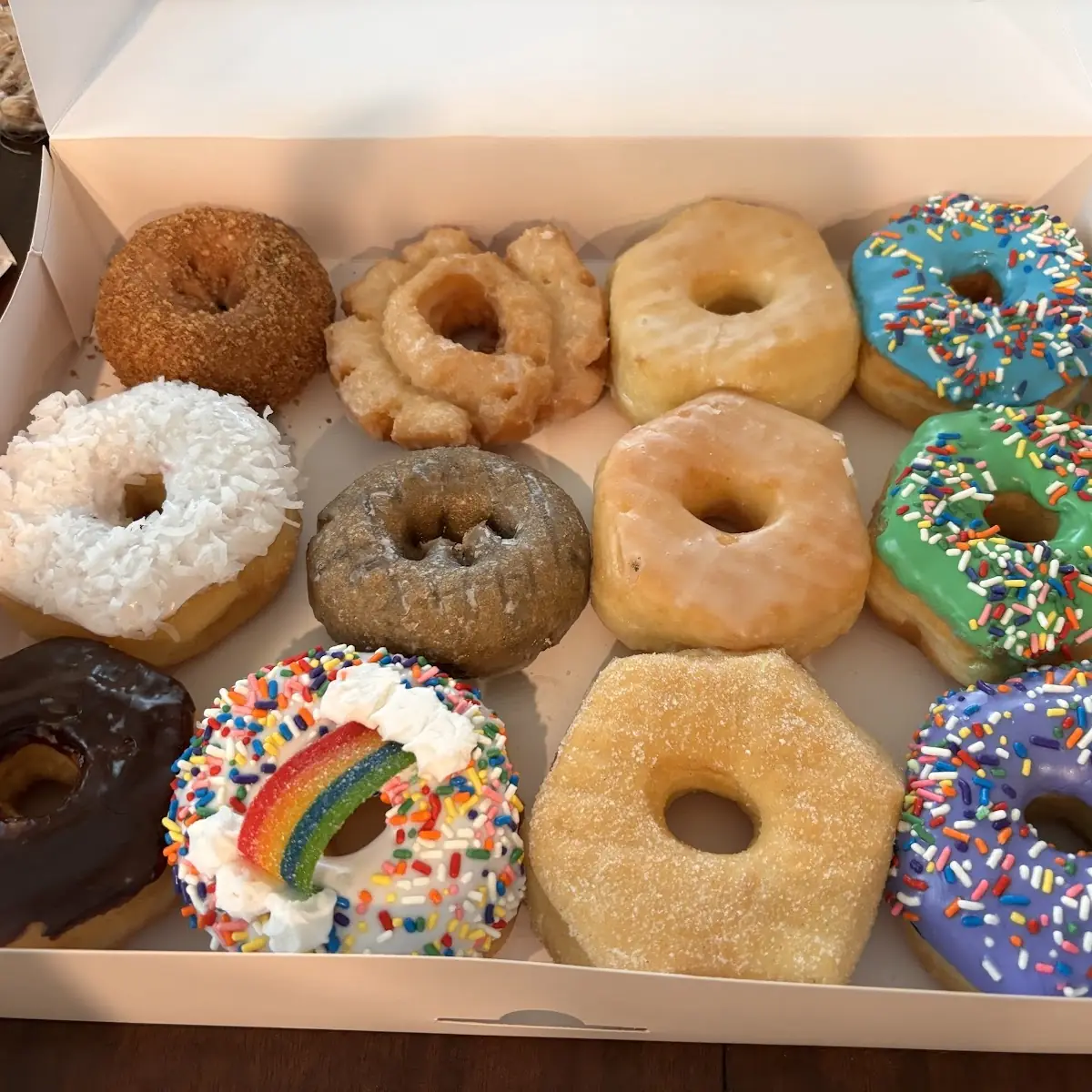 Assorted Chocolate Glazed and Sugared Donuts