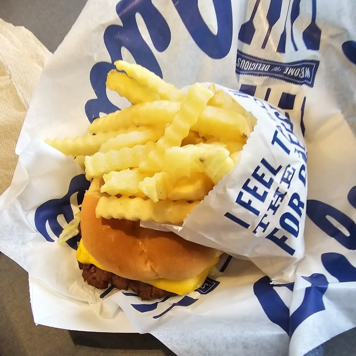 Cheese Burger Basket