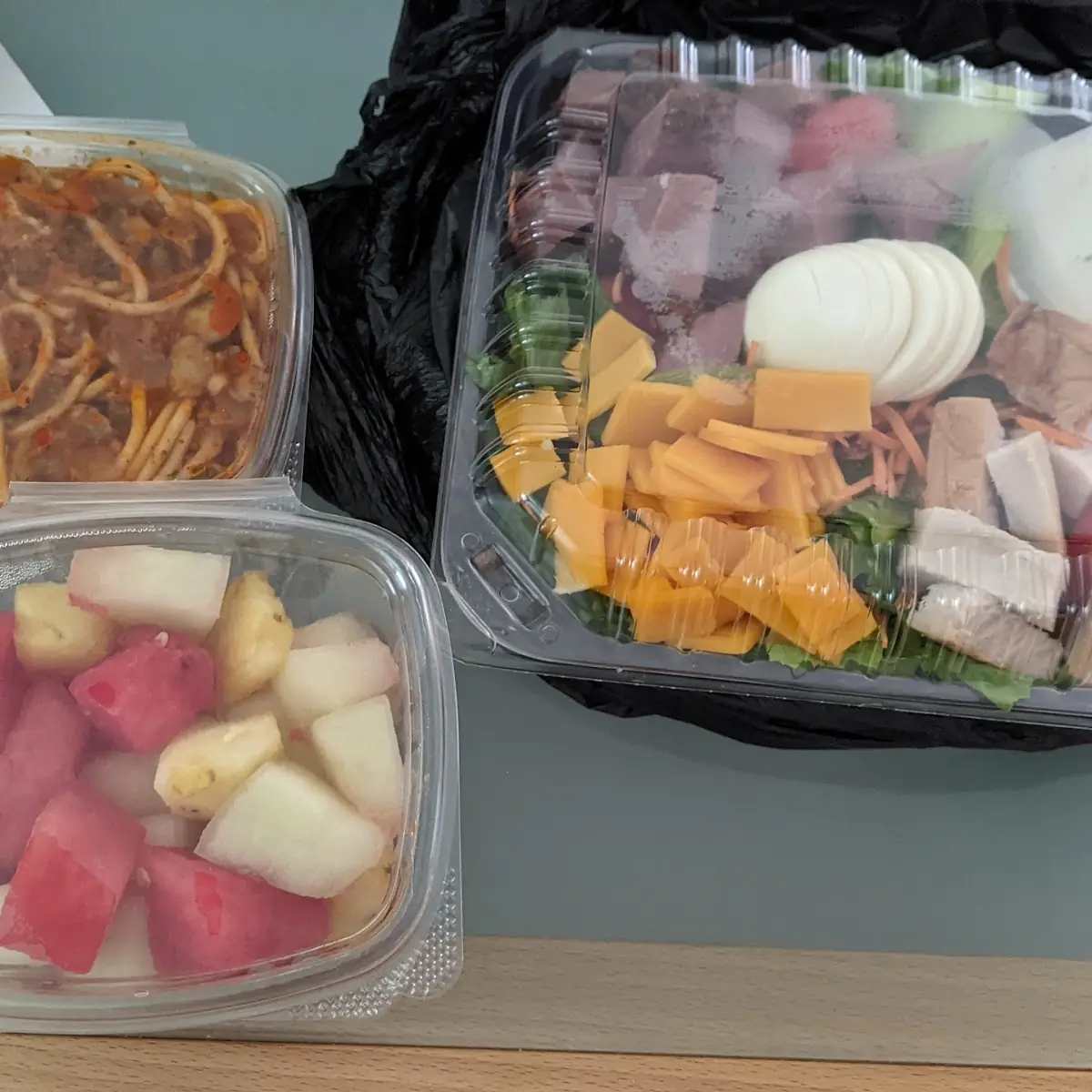 Chef's Salad Fruit Bowl Spaghetti