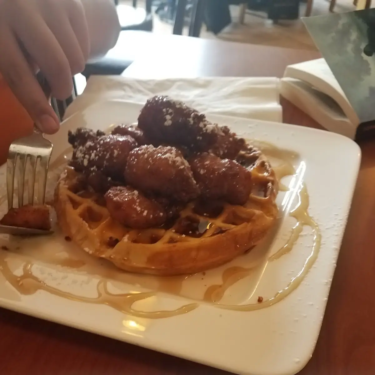 Chicken and Waffles with Maple Bacon
