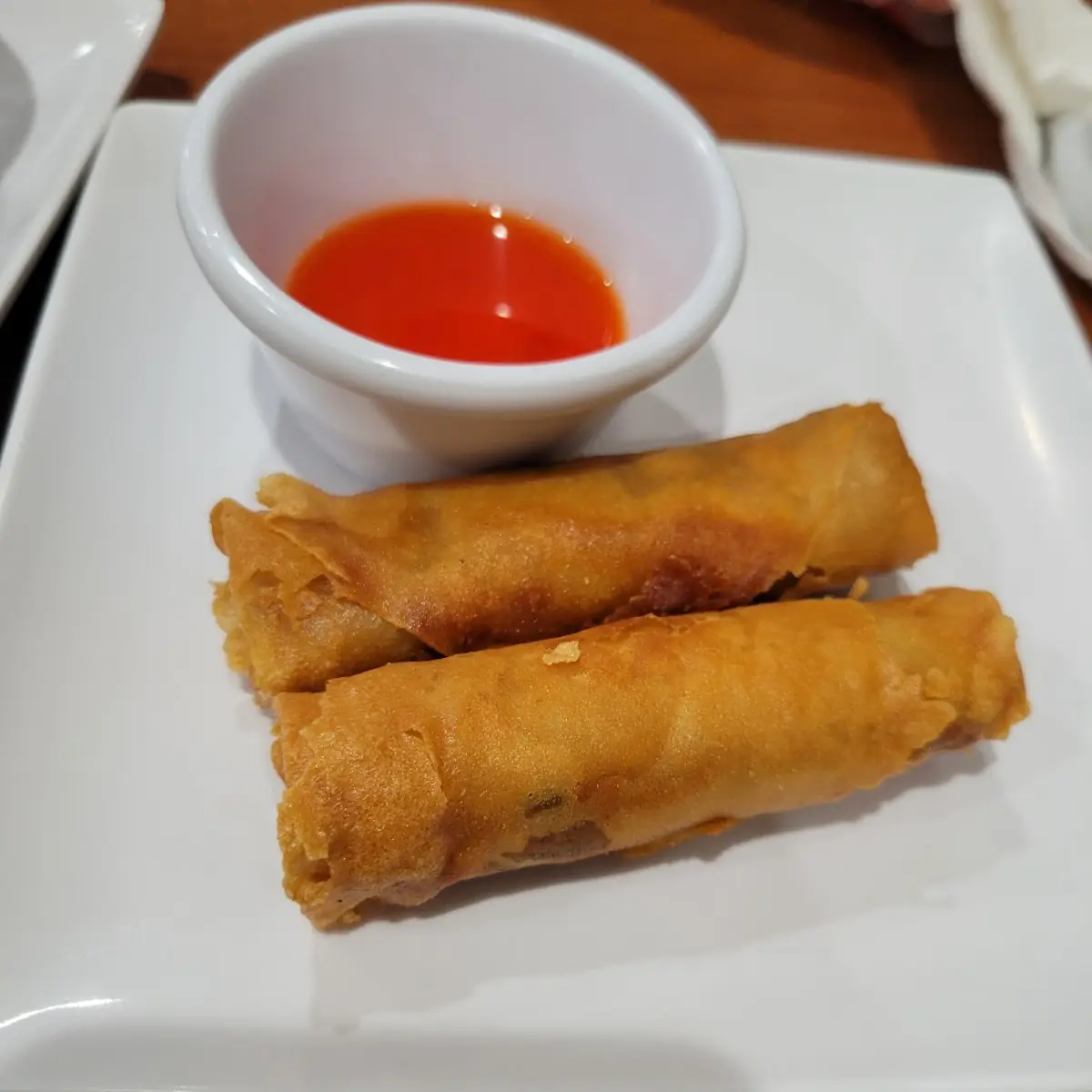 Fried Golden Egg Rolls with Dipping Sauce