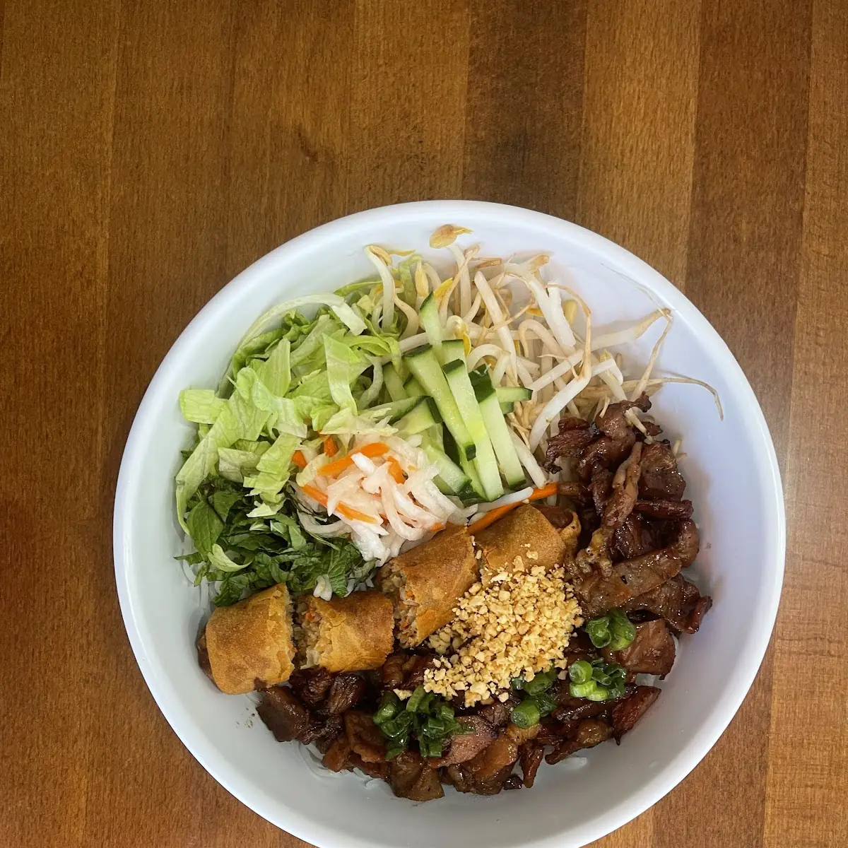 Grilled Pork Spring Roll Vermicelli Bowl